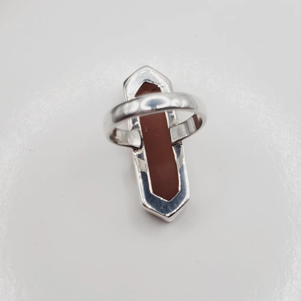 Genuine Sunstone 925 Sterling Silver Ring